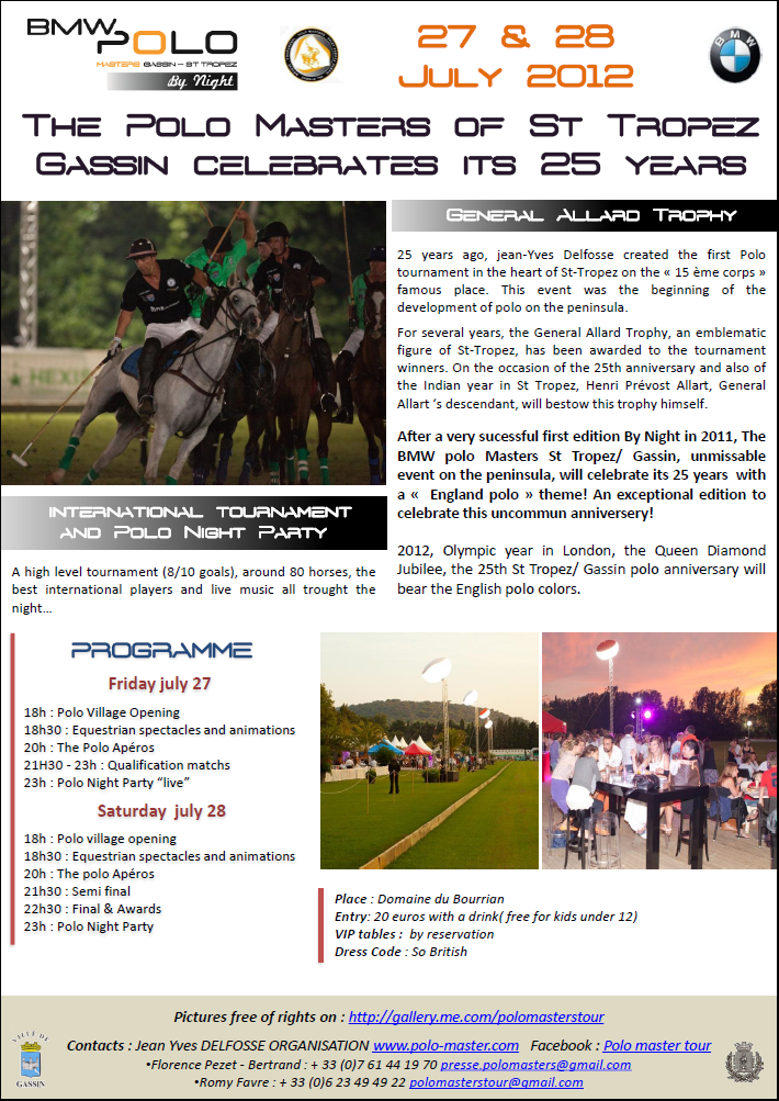 Image   Press Release n1 -2012-BMW Polo Masters By Night St Tropez -Gassin